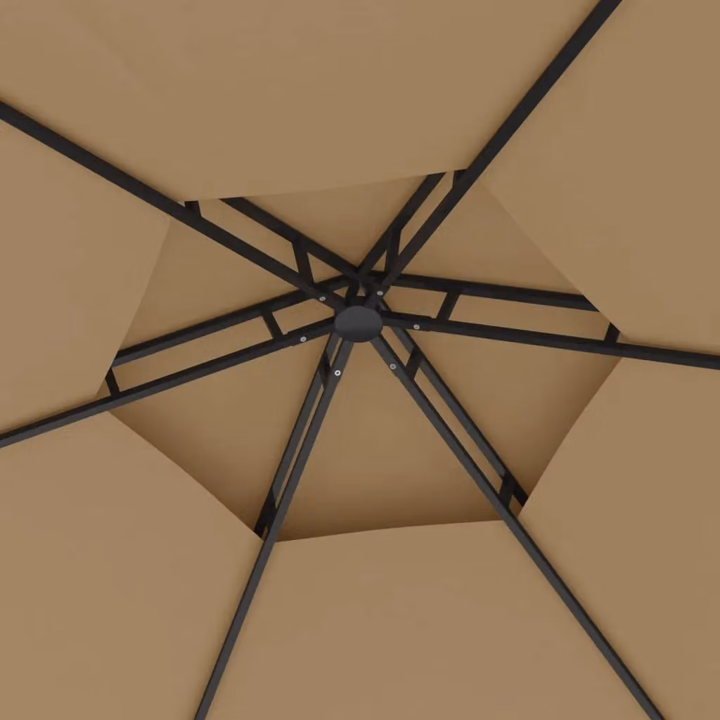 Berkfield Home Gazebo with Sidewalls, Beige, W: 310 cm, D: 270 cm, H: 270 cm – 3