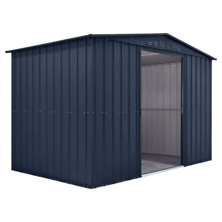 Mercia Globel Apex Galvanised Steel Metal Garden Shed in Grey, W296 x D175 x H203 cm