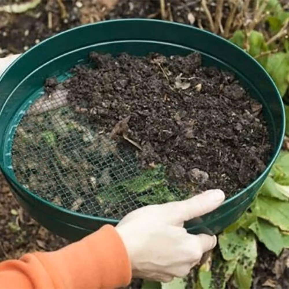 FLAVORA 3 in 1 Heavy Duty Garden Riddle Mesh Soil Sifter and Compost Riddler in Green – 2