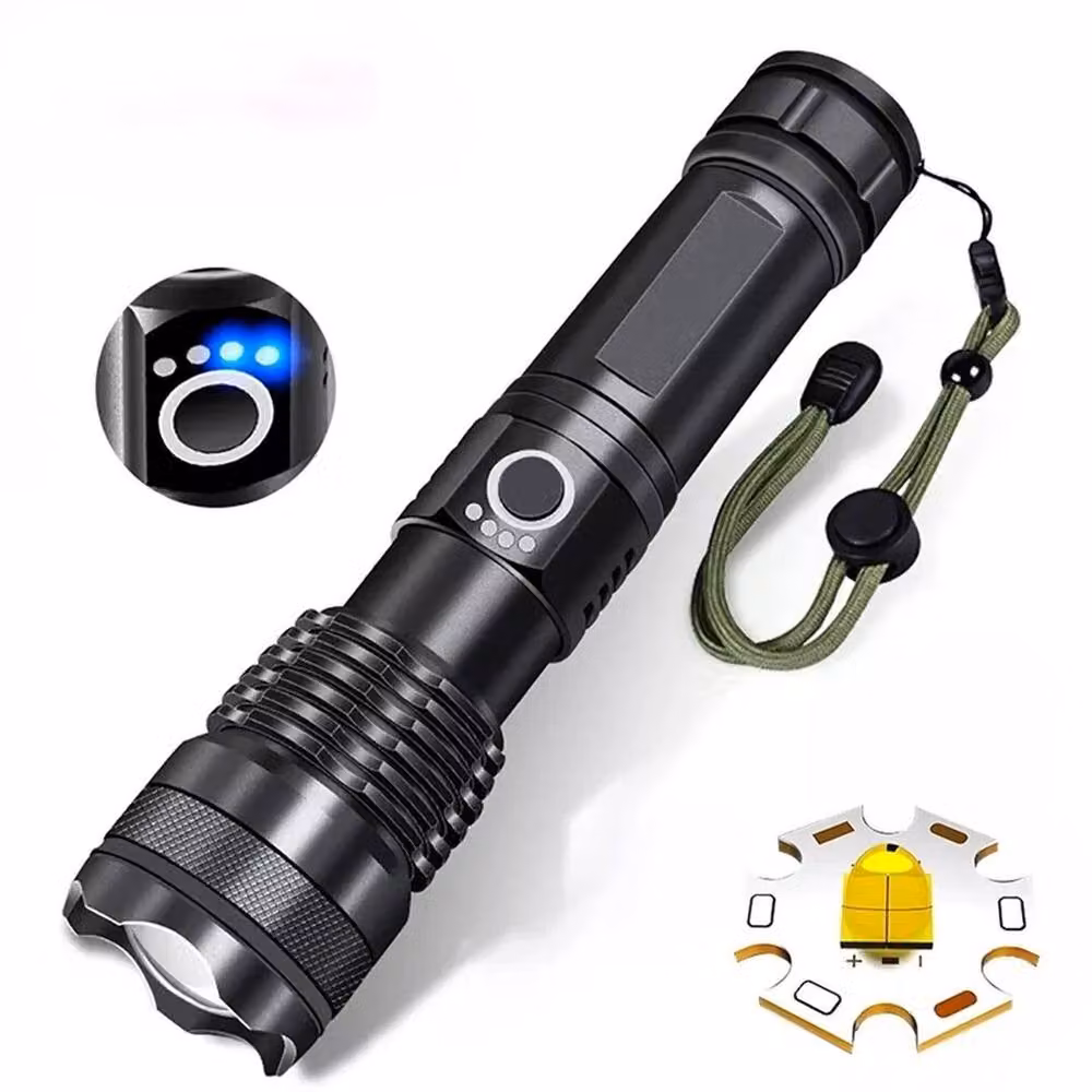 FLAVORA USB Rechargeable Super Bright LED Flashlight in Black – 2