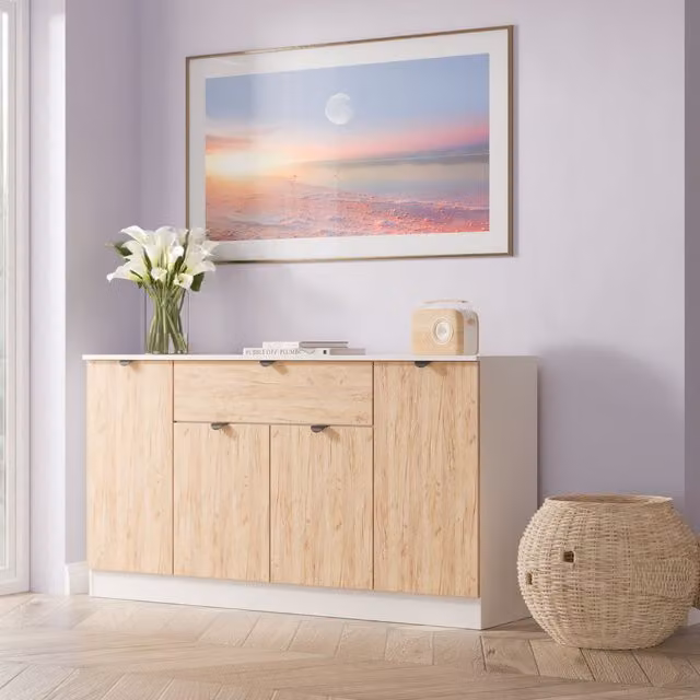 Ready Assembled 2 U Norway 4 Door 1 Drawer Wide Unit in Beige – 1