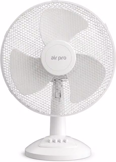 Air Pro White Oscillating Table Fan with 3 Speeds