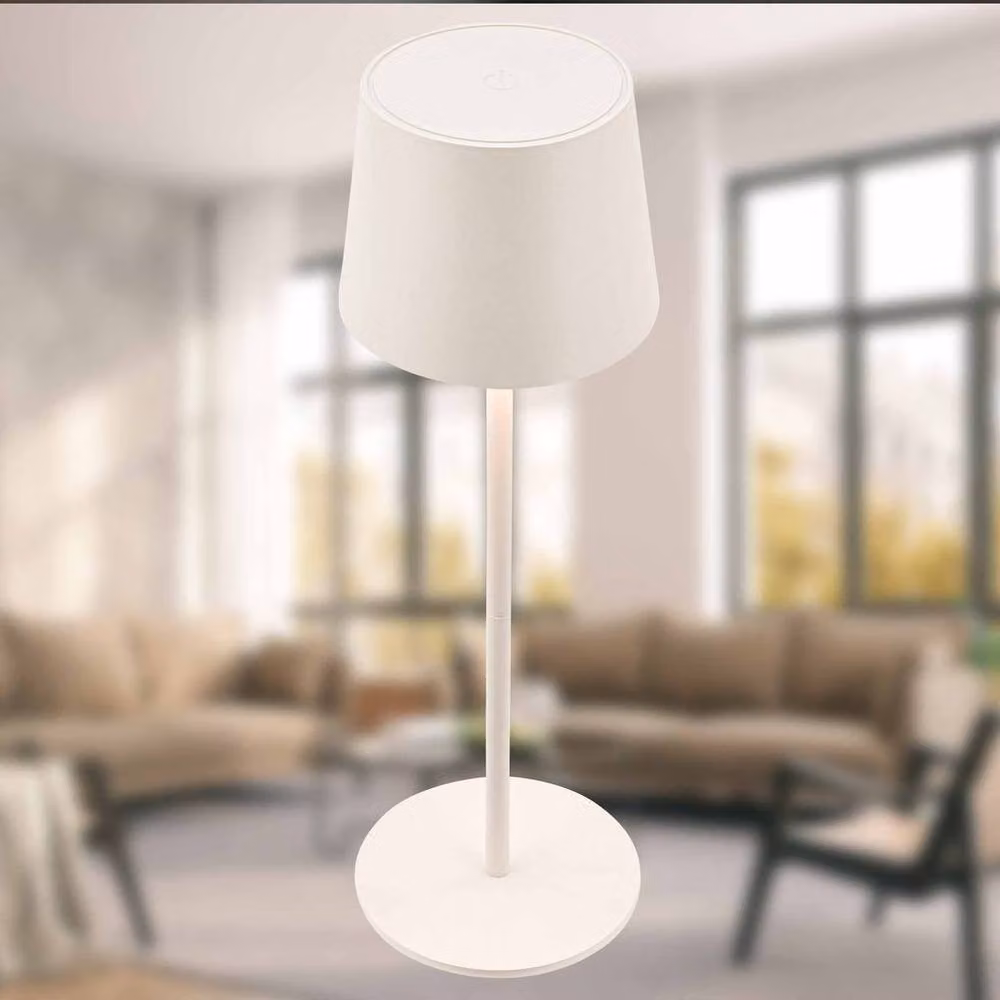 Briloner White Rechargeable LED Table Lamp with Dimmer and IP44 Rating, Height: 33 cm – 2