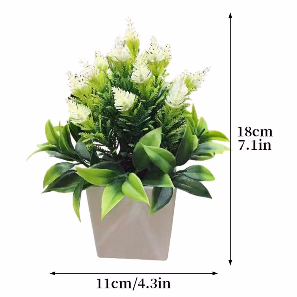 YnysTec Artificial Potted Green Tree in a White Square Pot for Indoor and Outdoor Decor – 2