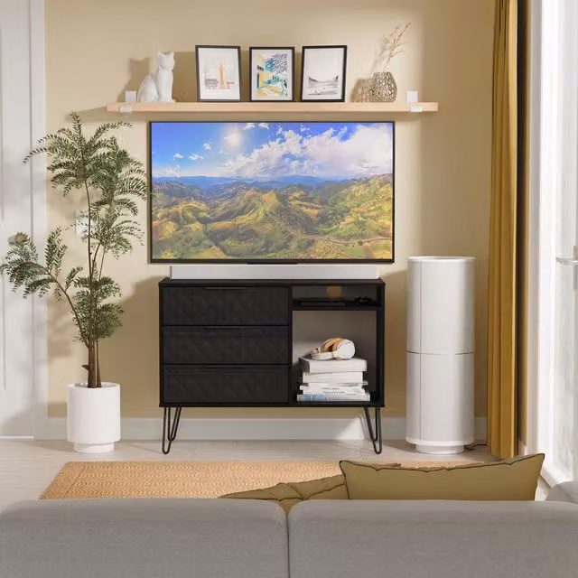 2 U Islay 3 Drawer TV Unit in Black Matt Finish – 1
