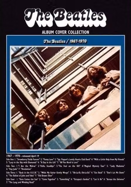 The Beatles 1967-1970 Album Postcard in Multicolour
