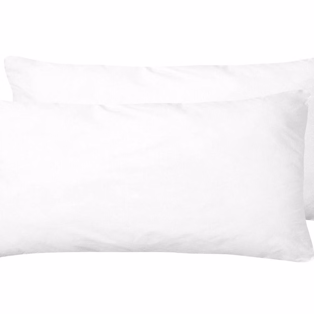 Wyld and Coco 2 Pack White Microfibre Pillows W: 40 cm, L: 80 cm – 2