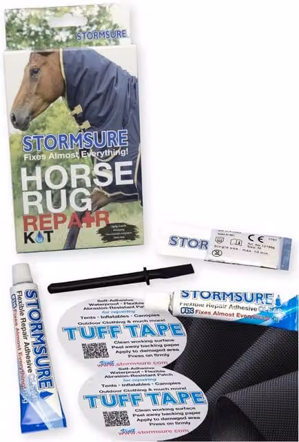 Stormsure Horse Rug Repair Kit, Transparent MS Polymer Adhesive for Patching Holes and Rips – 1