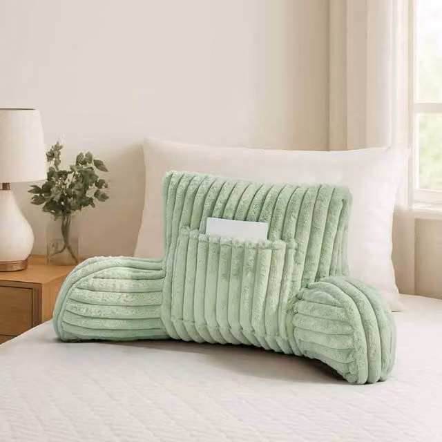 Gaveno Cavailia Ribbed Fleece Cuddle Cushion in Light Green