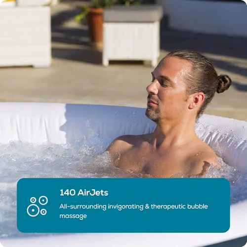 Lay-Z-Spa New York Round Inflatable Hot Tub for 4-6 People, Green – 2