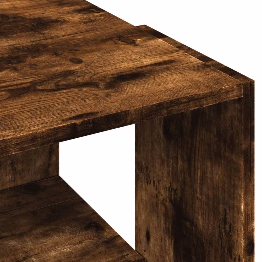 Berkfield Home Decorative Coffee Table in Smoked Oak Brown, W/D/H: 89.5 x 48 x 30 cm – 5