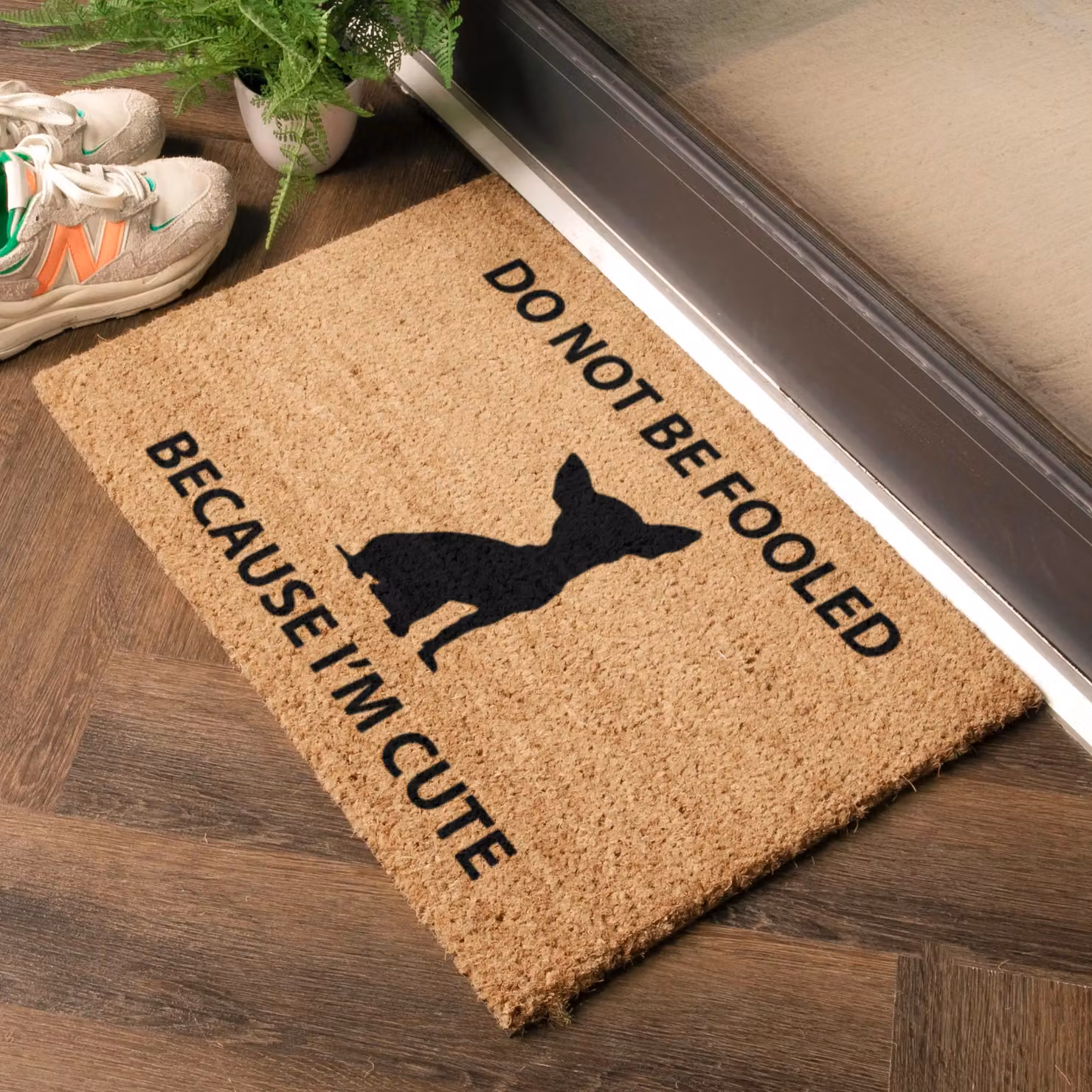 Artsy Mats Chihuahua Doormat in Black, W/D: 60 x 40 cm – 2