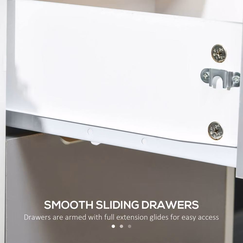 STILVORA 3 Drawer Locking Filing Cabinet with Castors in Grey – 6