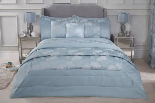 New Edge Blinds English Garden Bedspread in Blue