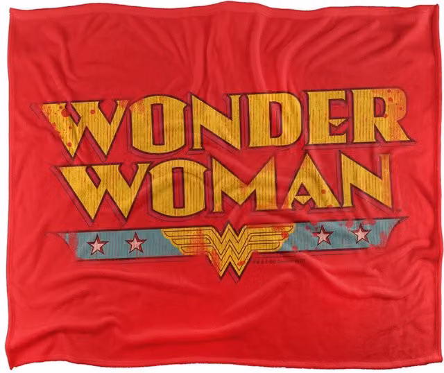 Warner Bros. DC Wonder Woman Logo Silky Touch Super Soft Fleece Throw Blanket, Multicolour, W: 91.44 cm x L: 147 cm – 5