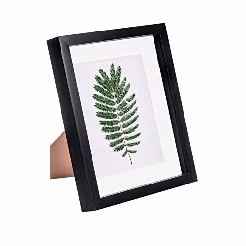 Nicola Spring Black Rectangular 3D Shadow Box Photo Frame with Glass Aperture – 1