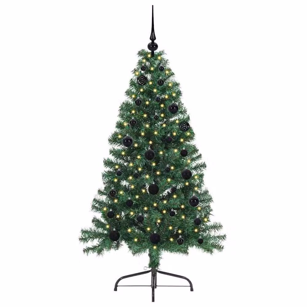Berkfield Home Pre-lit Artificial Christmas Tree, Green, Height: 150 cm – 3