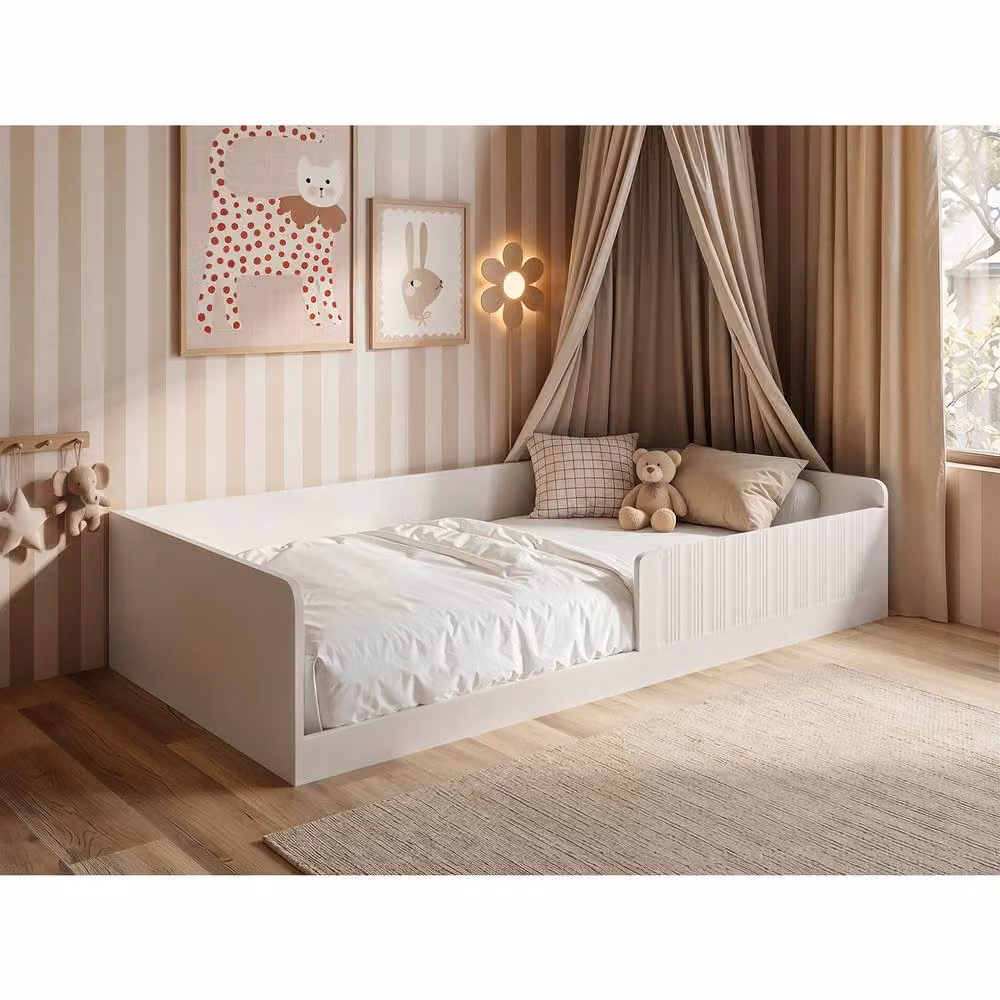 Flair Nadia Single Montessori Floor Bed in White – 2