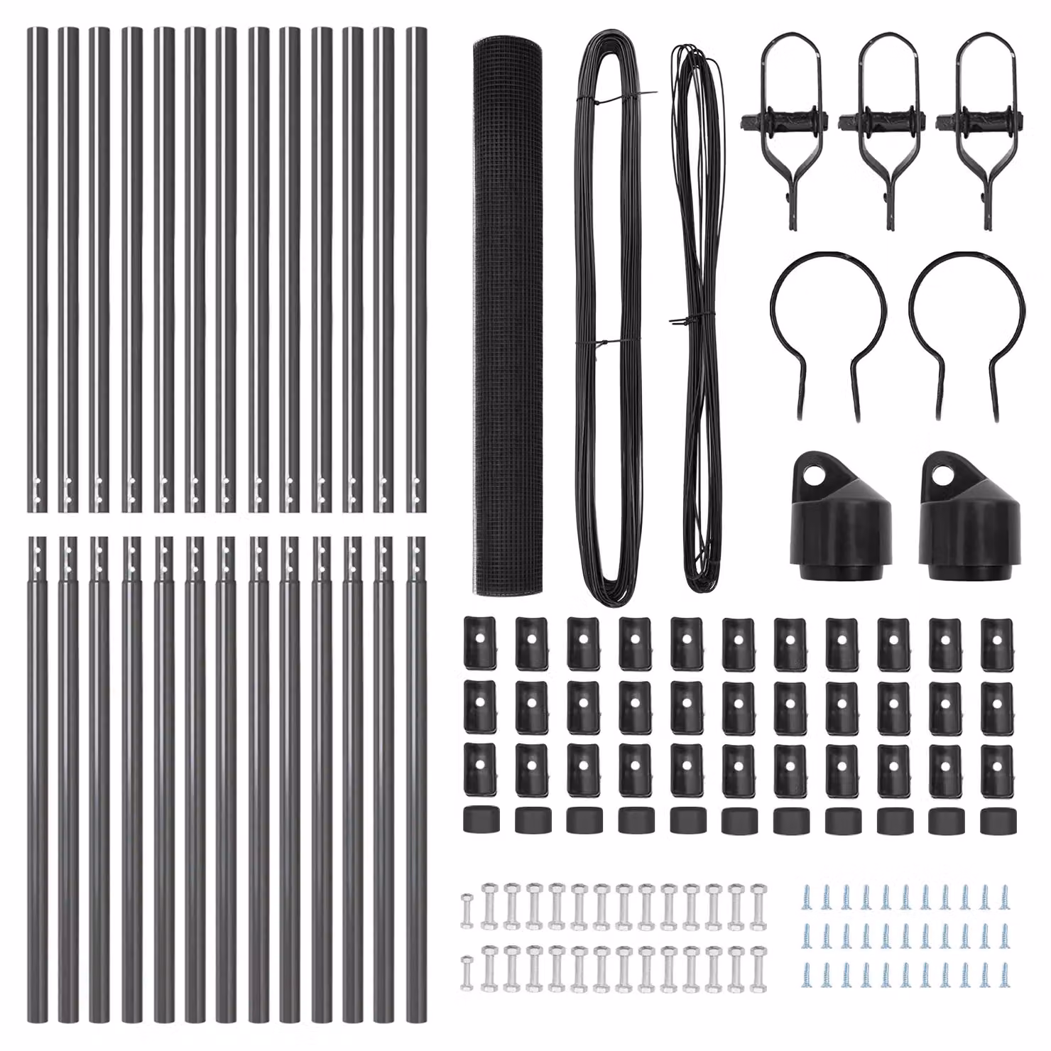 Berkfield Home Grey Steel Welded Wire Fence with 13 Posts, W: 25 m, H: 1.4 m – 4