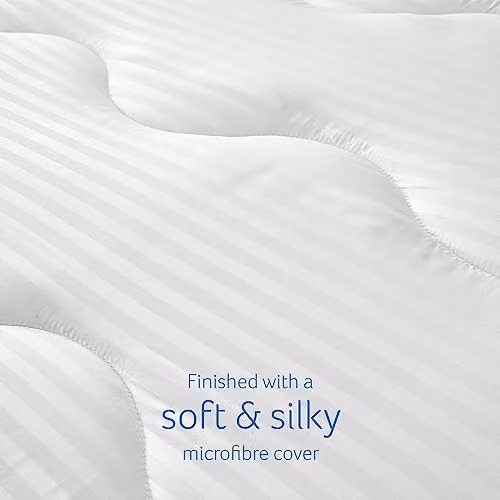Snuggledown White Temperature Regulating and Breathable Hollow Fibre Mattress Topper, W/D/H: 90 x 190 cm – 4