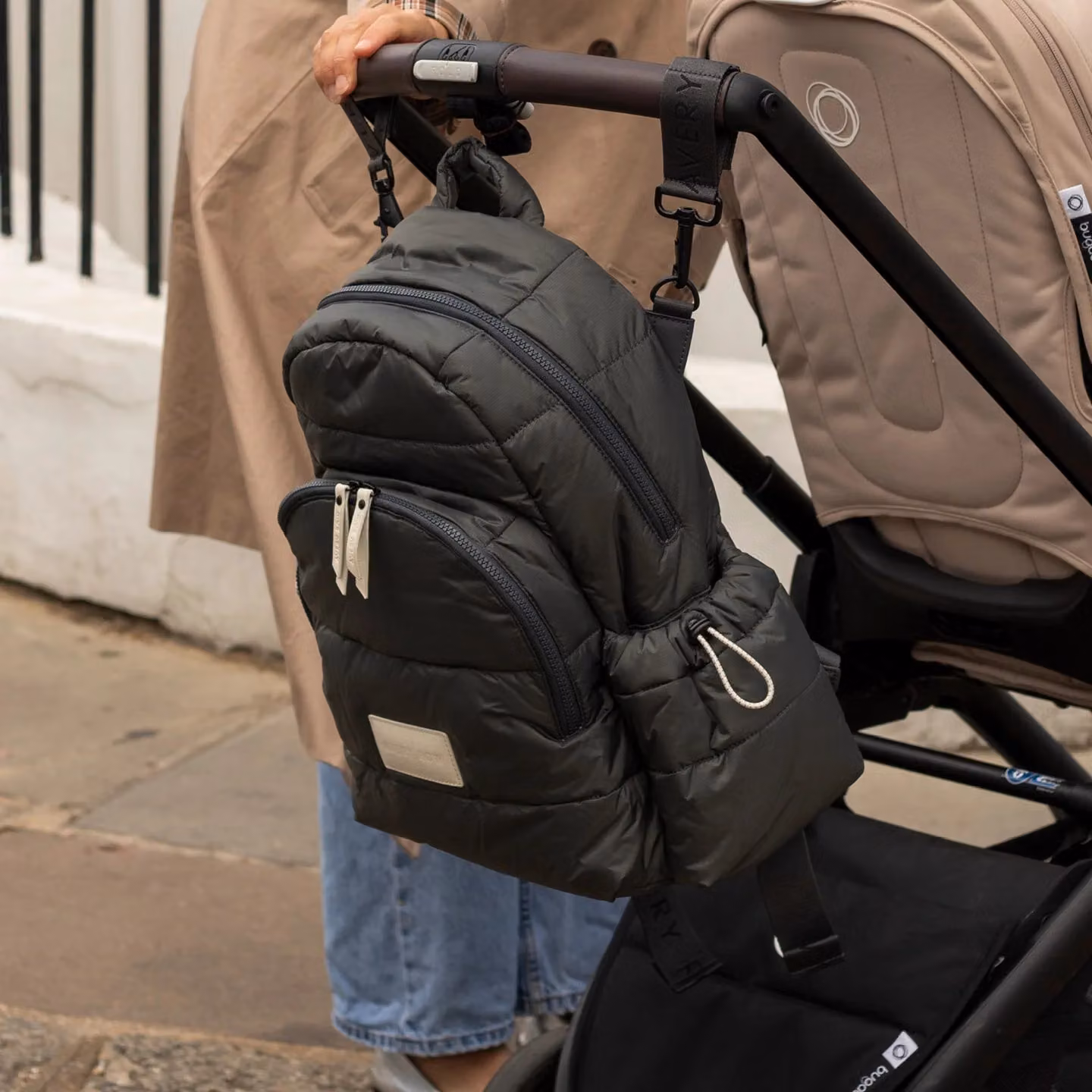 Avery Row Baby Changing Backpack in Soft Black – 7