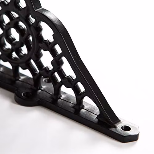 Hammer and Tongs Honeycomb Iron Wall Mounted Shelf Bracket in Matt Black – 2