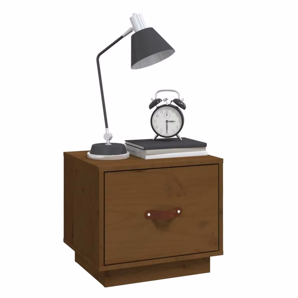 Berkfield Home Beautiful Bedside Cabinets, 2 Piece, Honey Brown, W/D/H: 40 x 34 x 35 cm – 3