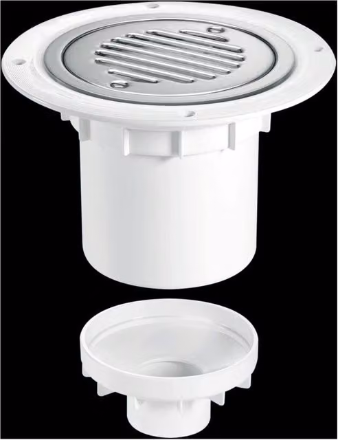 McAlpine White Shower Trap Gully for Sheet Floors with 110mm and 2 inch Outlet