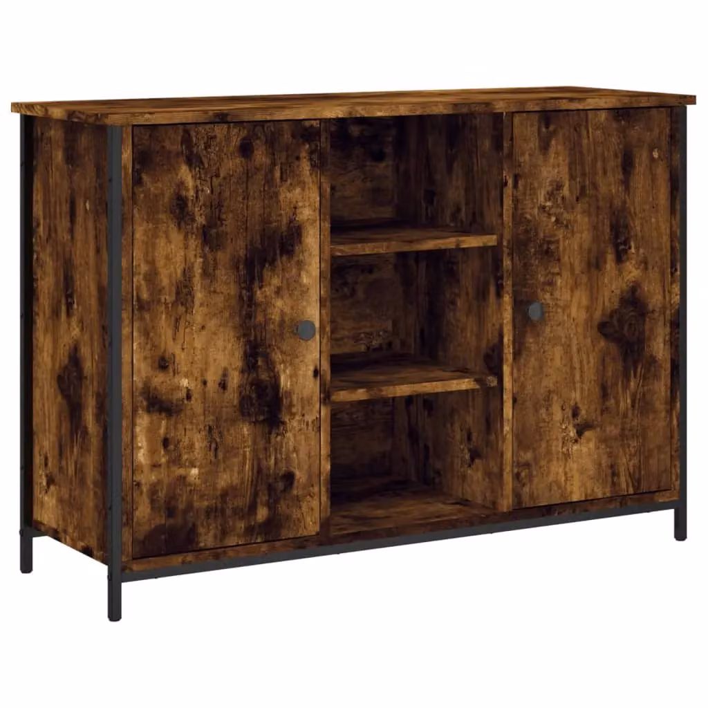 Berkfield Home Smoked Oak Sideboard in Brown, W/D/H: 100 x 35 x 70 cm – 2