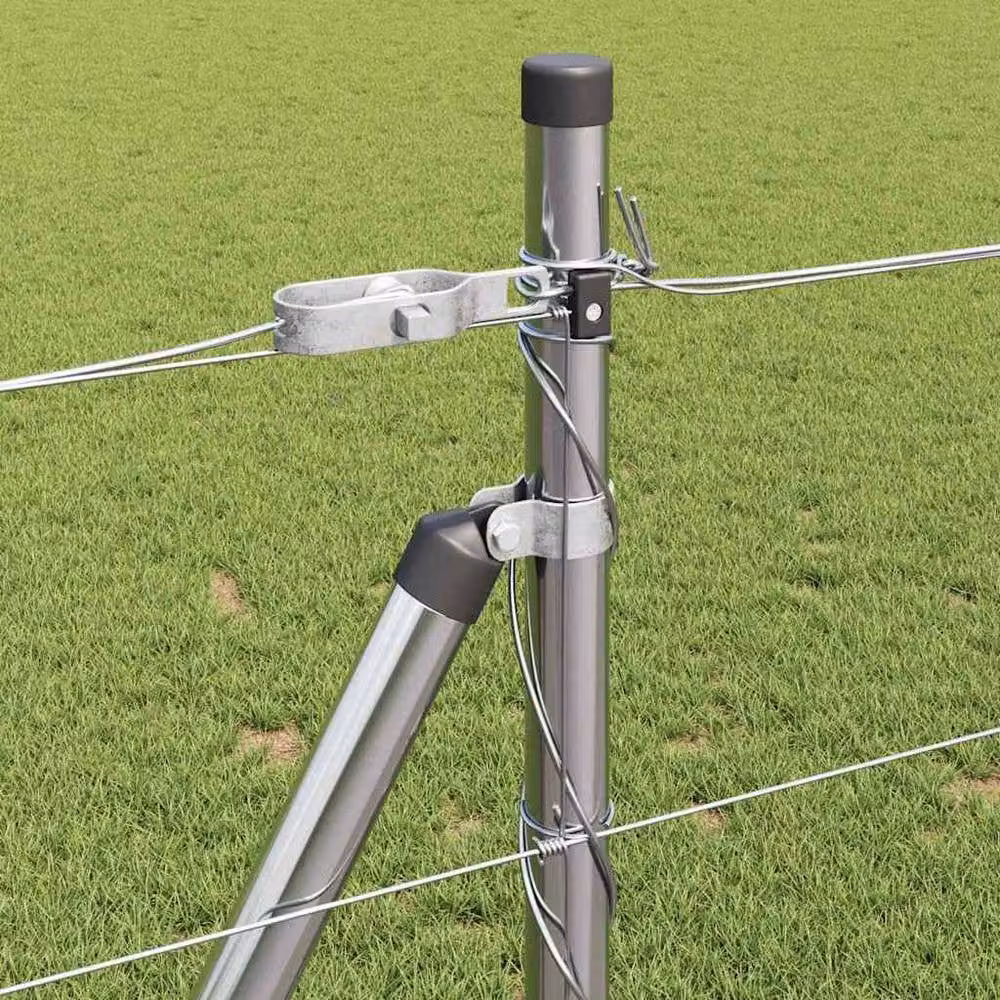 Berkfield Home Field Fence Galvanised Steel in Silver, 1 x 50 m – 3