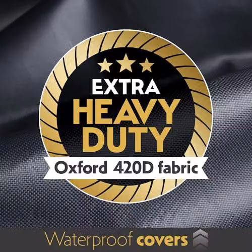 Futura Waterproof Square Garden Furniture Cover in Black, 420D Oxford Fabric, W/D/H: 150 x 150 x 75 cm – 2