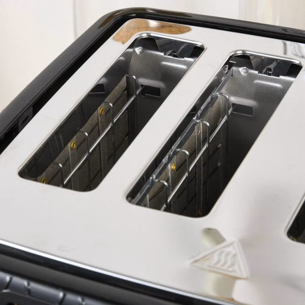 Rolipo Black Honeycomb 4 Slice Toaster, 1600W with 7 Browning Levels – 5