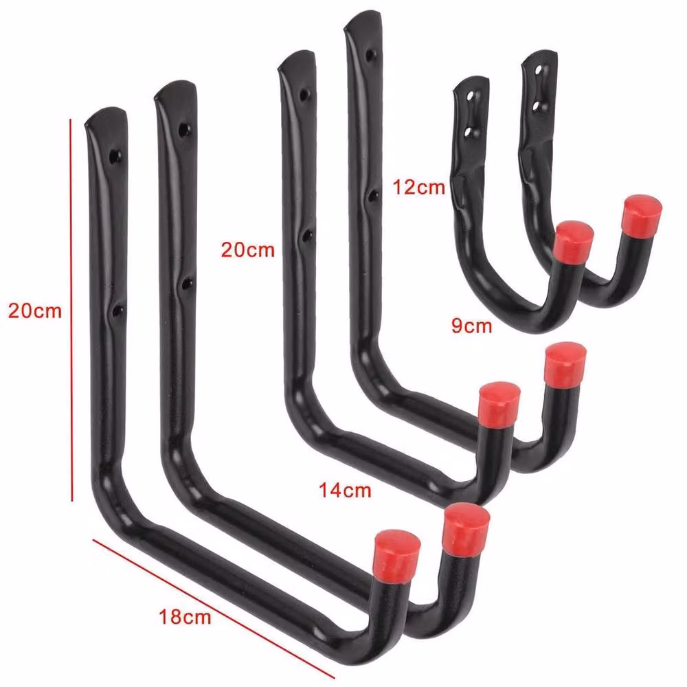 Kelvenix 6 Pack Heavy Duty Steel Wall Mounted Storage Hooks in Black – 2
