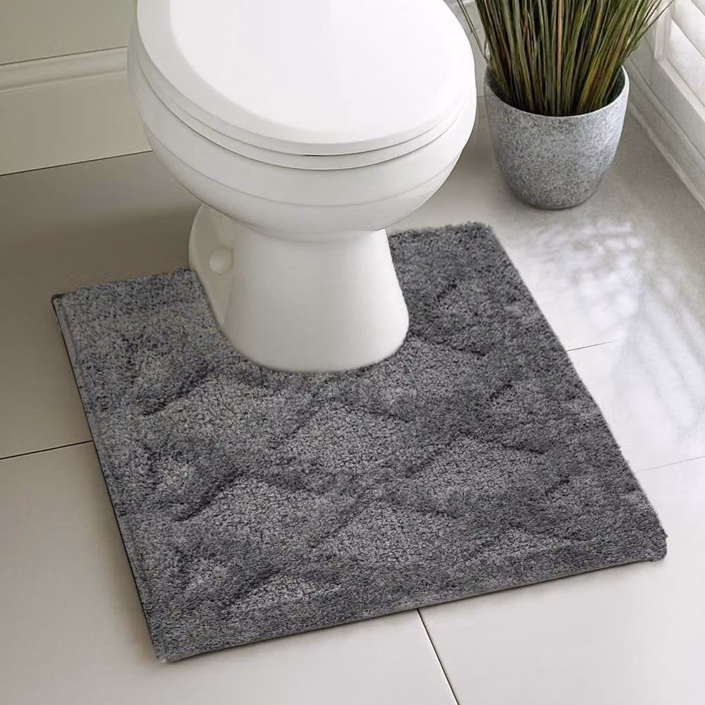 Velosso Knox Charcoal Microfibre Non-Slip Bath and Pedestal Mat – 2