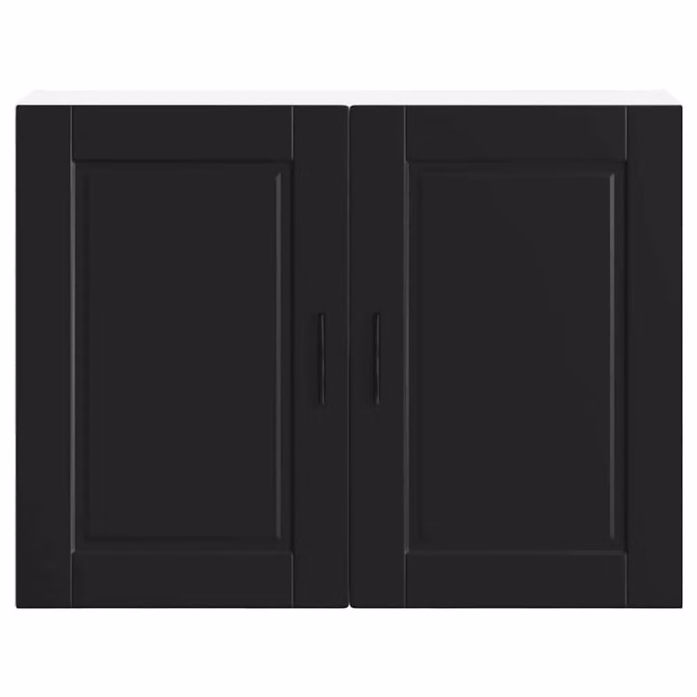 Berkfield Home Porto Black Matt Kitchen Wall Cabinet in Engineered Wood – 4
