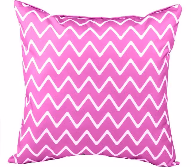 Gardenista Outdoor Scatter Cushion in Pink and Beige Chevron Print, W/D/H: 60 x 60 x 60 cm