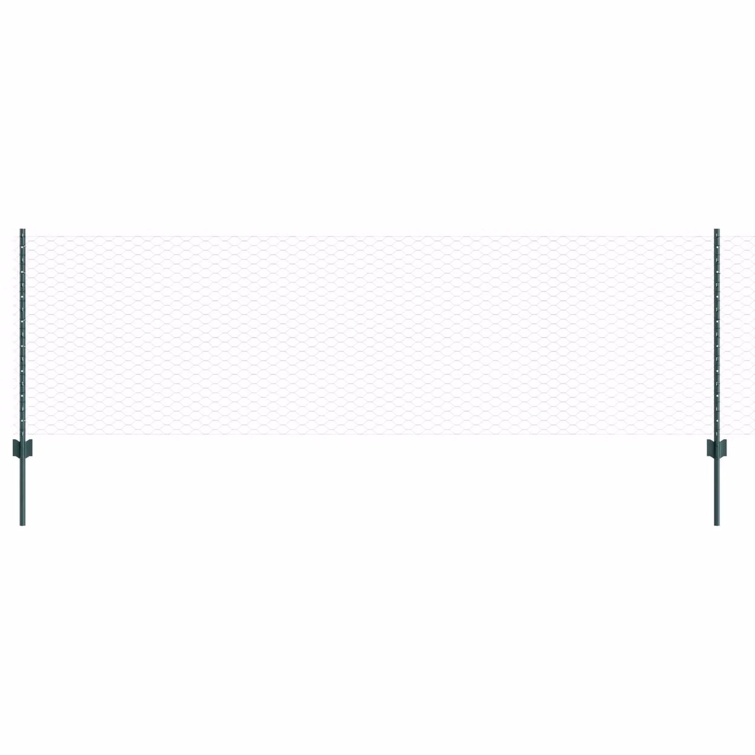 Berkfield Home Green Steel U-Channel Mesh Fence Posts, 5 Pack, Height: 80 cm – 2