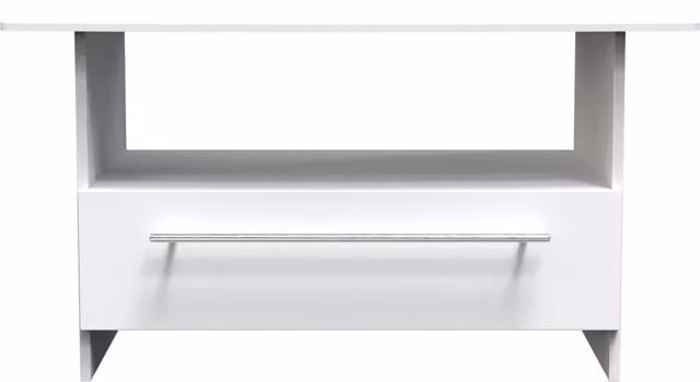 2 U Carlton Ready Assembled Bottom Drawer Coffee Table in White – 1
