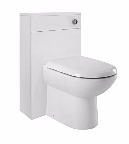 Nuie NVM141 Eden Gloss White WC Unit, W: 50 cm, D: 20 cm, H: 80 cm