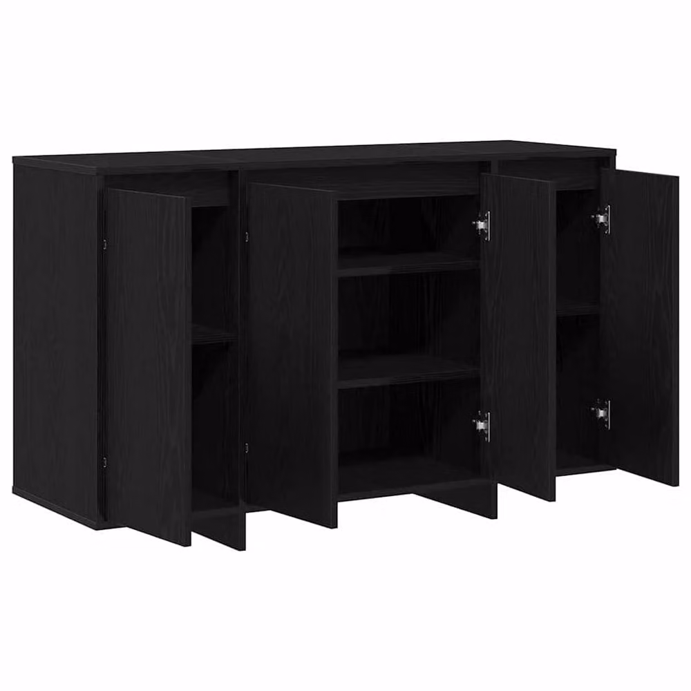 Berkfield Home Black Oak Wood Sideboard, W/D/H: 120 x 41 x 75 cm – 3