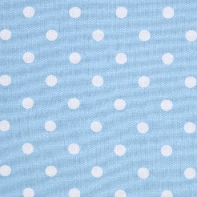 Homescapes Blue Polka Dot Pure Cotton Childrens Fabric, Width: 150 cm