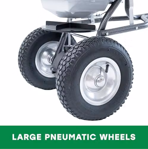 The Handy Black Towed Broadcast Spreader for Seed, Fertiliser and Salt with Adjustable Feed Control and Universal Hitch – 3