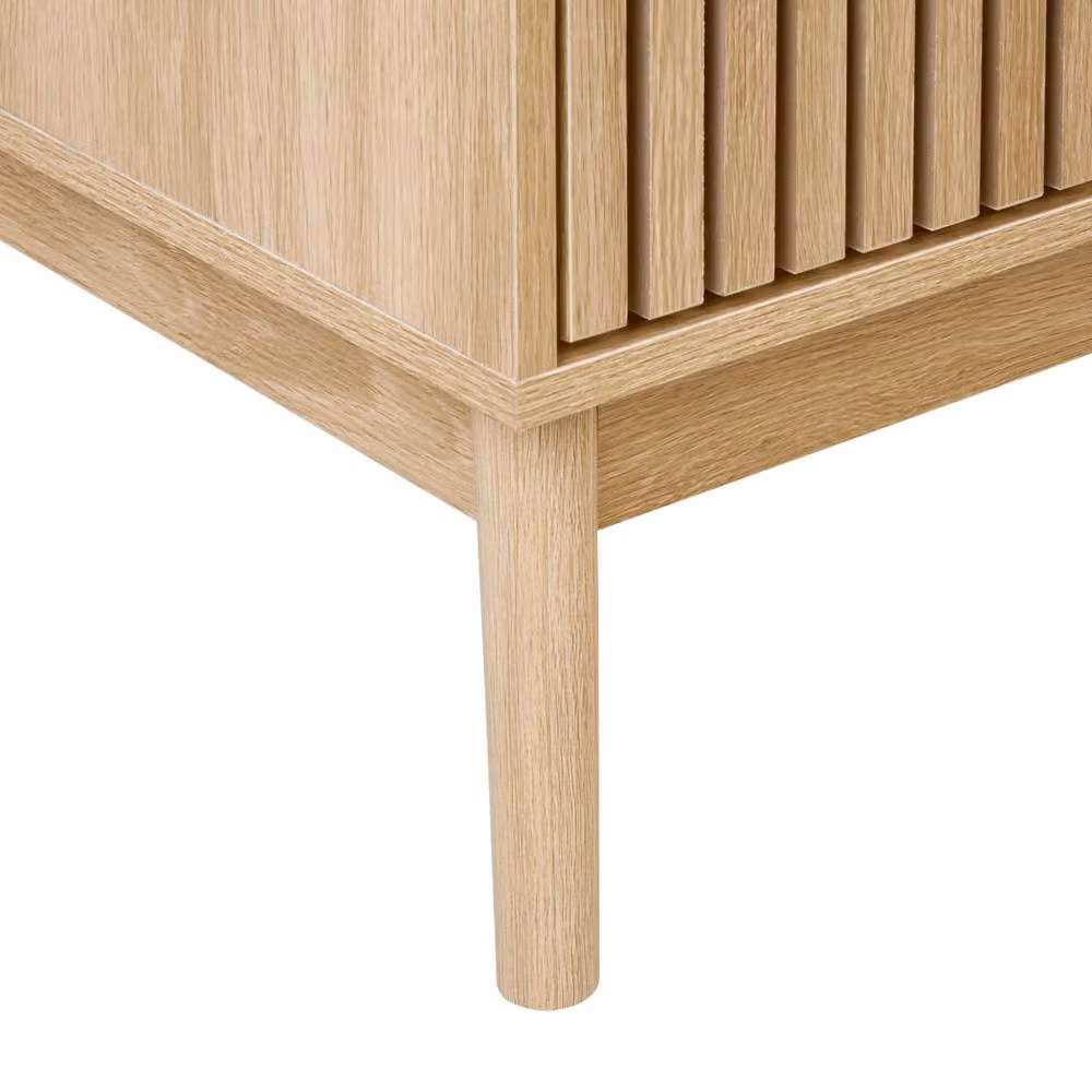 Wyld and Coco Scandinavian Style 3-Drawer Chest in Light Brown Matte Finish – 2
