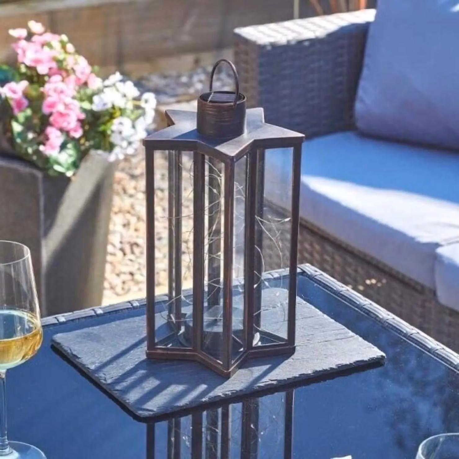 Marco Paul Bronze Star Solar Lantern with Firefly Effect – 5