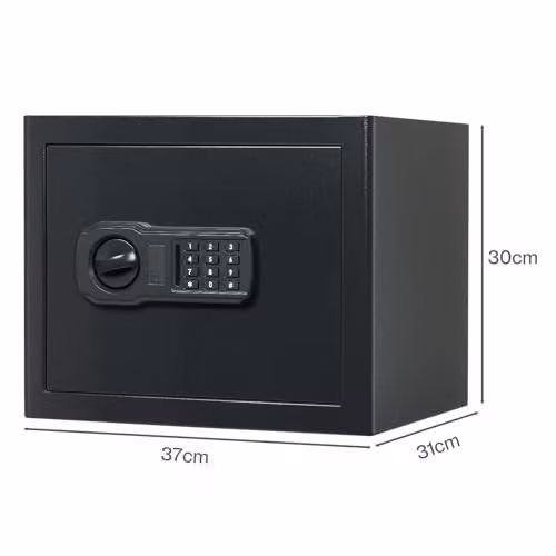 Levede 31L Fireproof Electronic Security Safe Box in Black with Digital Keypad and Keys for Cash and Jewellery Storage – 6