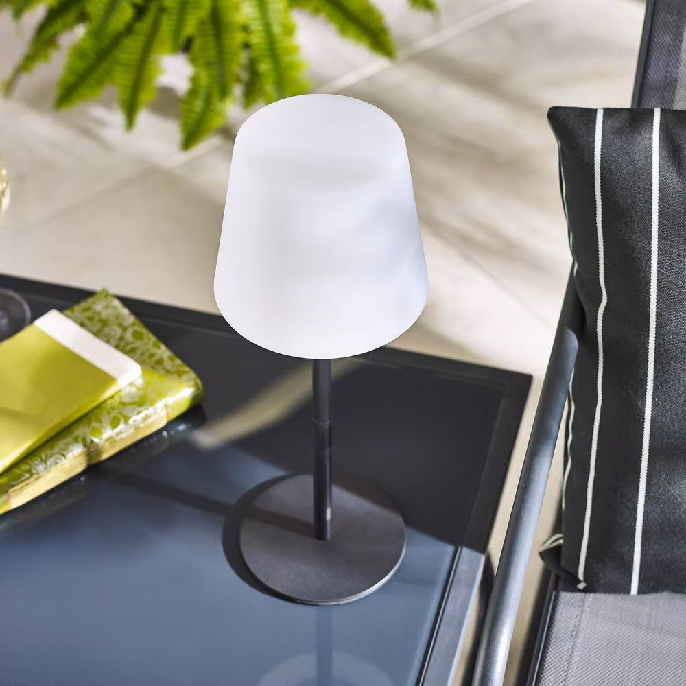 FurnitureboxUK Helia Dimmable Outdoor Table Light in Cream and Black with Remote Control – 3
