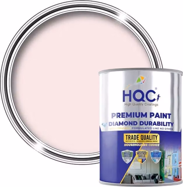 HQC PAINTS Weatherproof Water Based Garden Paint in Pink, 2.5 l – 1
