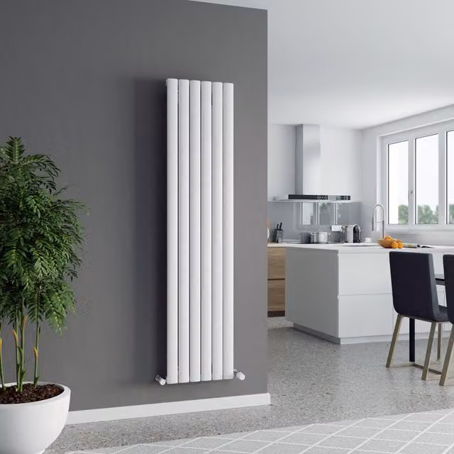 Agadon Berlin Designer Aluminium Radiator in White, W/H: 180 x 34.5 cm – 1