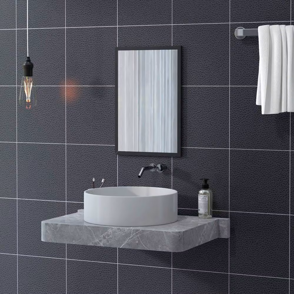 STILVORA Modern Rectangular Wall Mirror in Black – 4