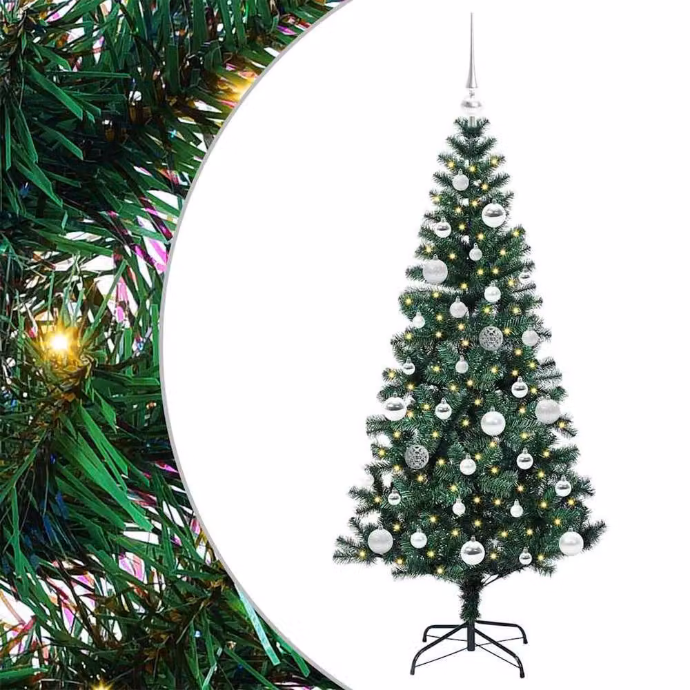 Berkfield Home Pre-lit Artificial Christmas Tree, Green, Height: 150 cm – 2